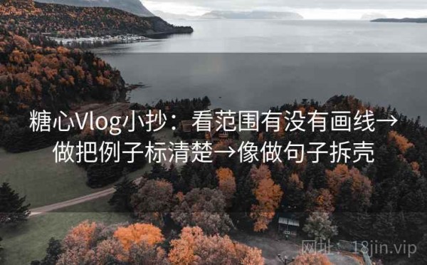 糖心Vlog小抄：看范围有没有画线→做把例子标清楚→像做句子拆壳