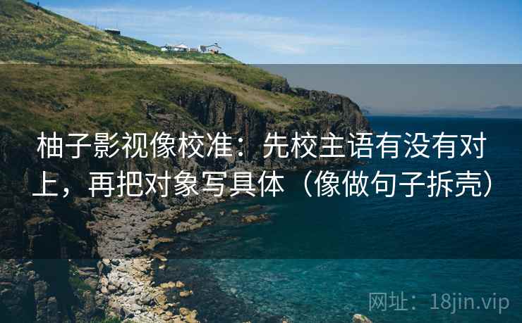 柚子影视像校准:先校主语有没有对上,再把对象写具体(像做句子拆壳) 柚子影视像校准:先校主语有没有对上,再把对象写具体(像做句子拆壳)